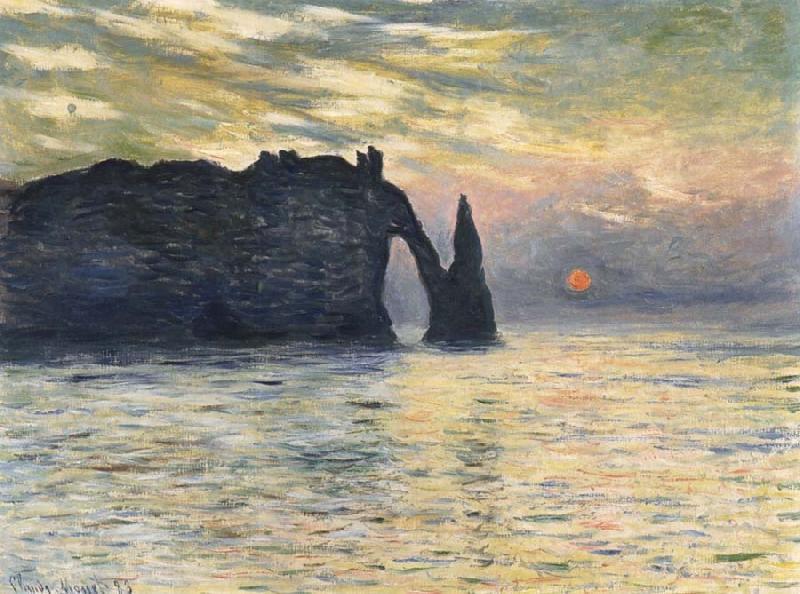 Claude Monet Etretat,Sunset oil painting image